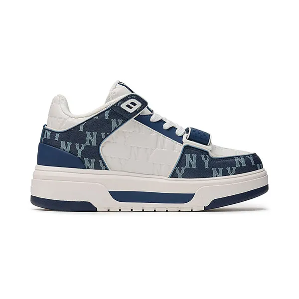 Giày Thể Thao MLB Chunky Liner Mid Classic Monogram New York Yankees 3ASXCMM4N-50NYS Màu Xanh Trắng Size 230