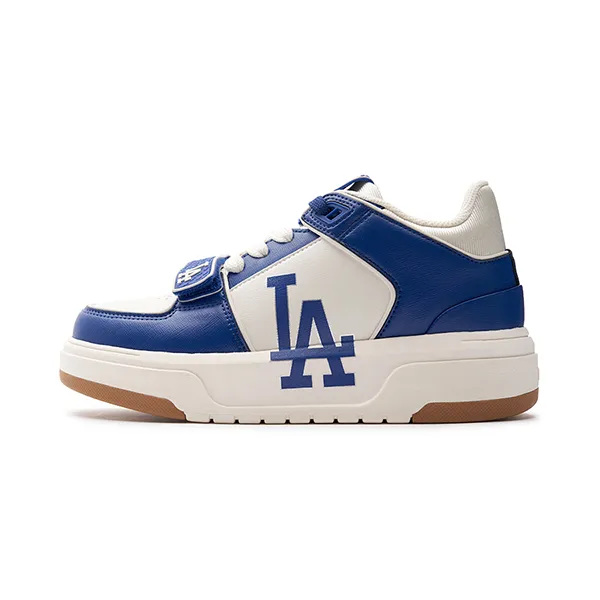 Giày Thể Thao MLB Chunky Liner Mid Saffiano LA Dodgers 3ASXLMF3N-07BLS Màu Xanh Trắng