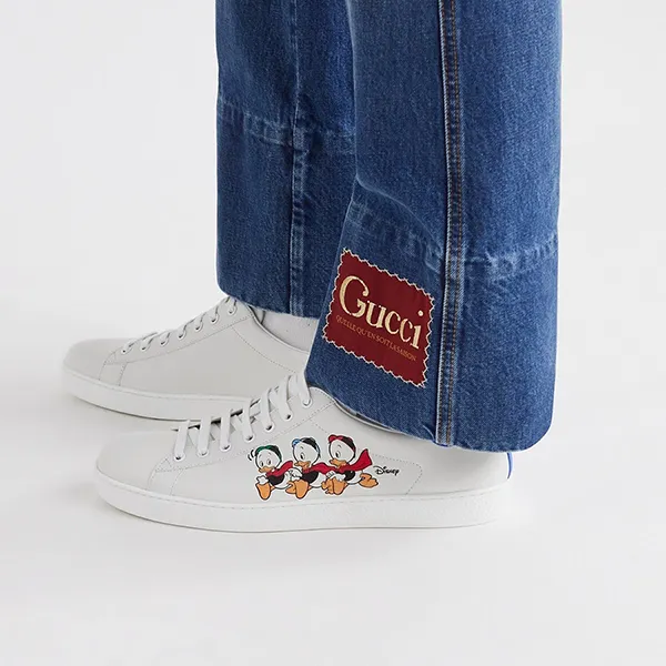 Giày Thể Thao Nam Gucci x Disney Donald Duck Ace Màu Trắng Size 41 - Giày - Vua Hàng Hiệu