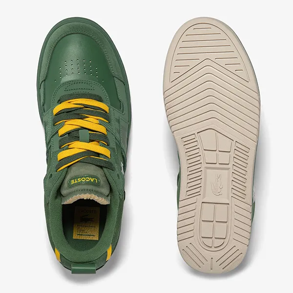 Giày Thể Thao Nam Lacoste L001 Crafted Leather Sneakers 45SMA0078 1M8 Màu Xanh Bộ Đội Size 9.5