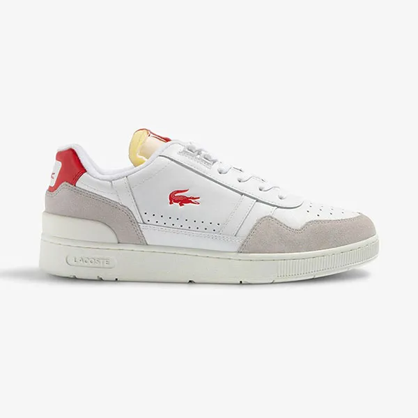 Giày Thể Thao Nam Lacoste T-Clip 2235 Màu Trắng/Đỏ Size 39.5 - Giày - Vua Hàng Hiệu