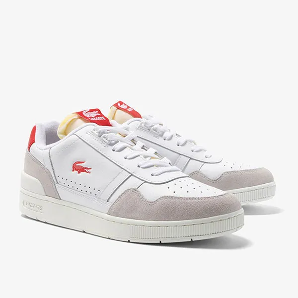 Giày Thể Thao Nam Lacoste T-Clip 2235 Màu Trắng/Đỏ Size 39.5 - Giày - Vua Hàng Hiệu
