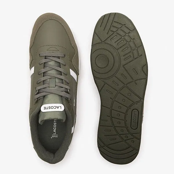 Giày Thể Thao Nam Lacoste T-Clip 2236 Màu Xanh Olive Size 40.5