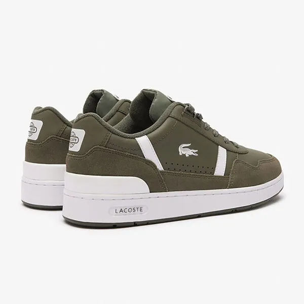 Giày Thể Thao Nam Lacoste T-Clip 2236 Màu Xanh Olive Size 40.5