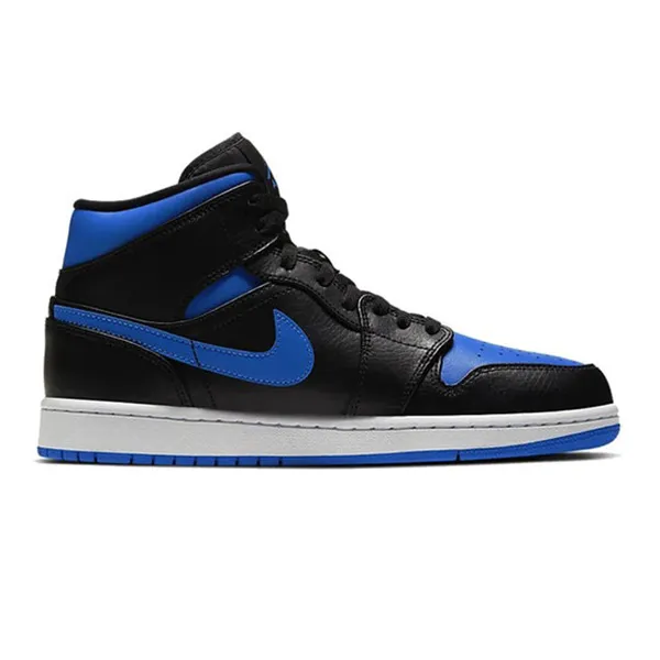 Giày Thể Thao Nike Air Jordan 1 Mid Black Hyper Royal 554724-068 Màu Đen Xanh Size 42.5 - 4