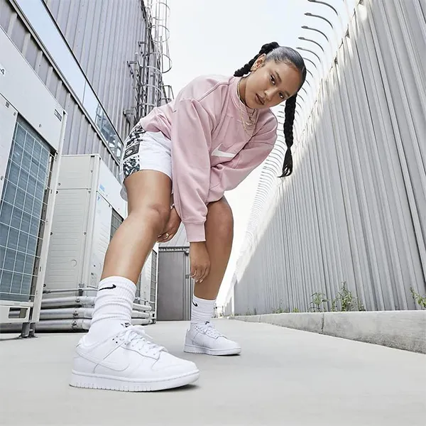 Giày Thể Thao Nike Wmns Dunk Low Triple White DD1503-109 Màu Trắng - Giày - Vua Hàng Hiệu