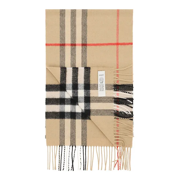 Khăn Quàng Cổ Burberry Cashmere Giant Check Scarf Màu Be Kẻ - Thời trang - Vua Hàng Hiệu