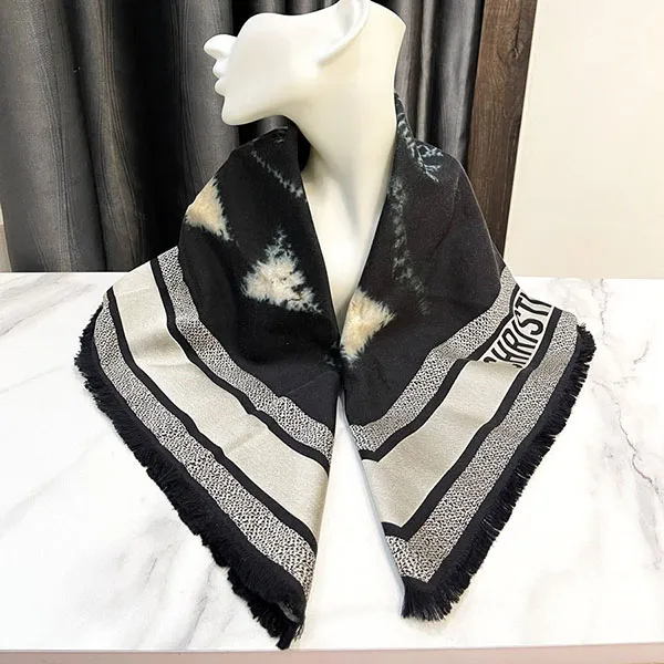 Khăn Nữ Dior Silk Blend Tie-Dye Scarf Màu Đen Xám - Thời trang - Vua Hàng Hiệu