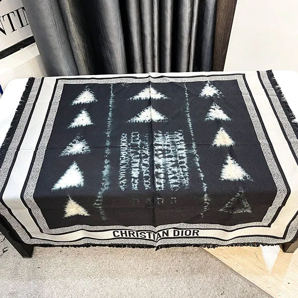 Khăn Nữ Dior Silk Blend Tie-Dye Scarf Màu Đen Xám - Thời trang - Vua Hàng Hiệu
