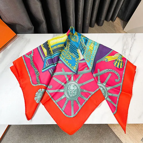 Khăn Nữ Hermès Scarf Silk Phối Màu