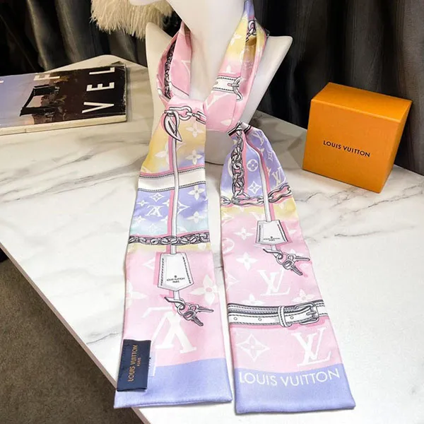 Khăn Nữ Louis Vuitton LV Escale Confidential Bandeau M76186 Màu Hồng