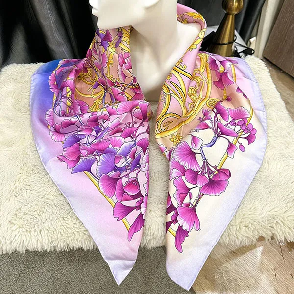 Khăn Nữ Versace Jeans Couture Logo Print Detail Scarf Màu Hồng Tím
