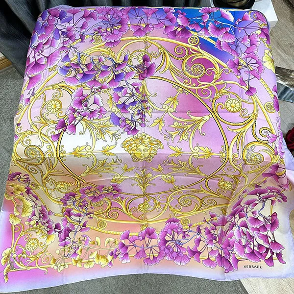 Khăn Nữ Versace Jeans Couture Logo Print Detail Scarf Màu Hồng Tím