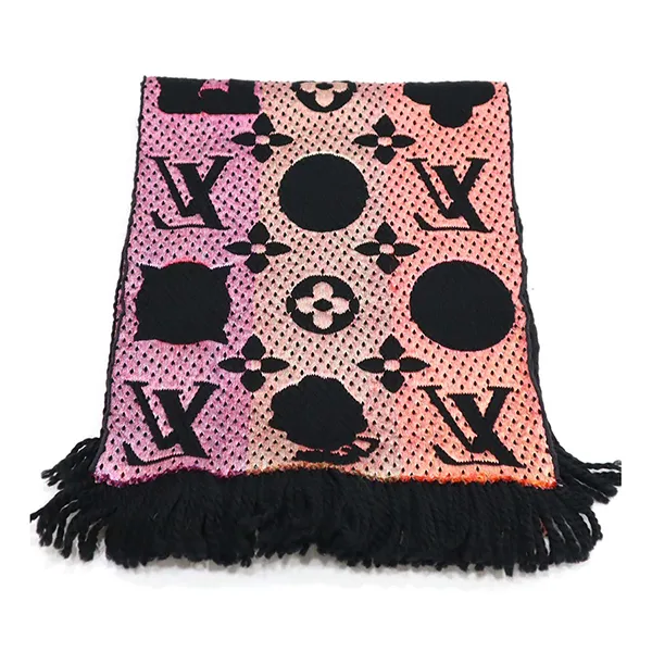 Khăn Quàng Cổ Louis Vuitton LV Ech Logomania Scarf M71060 Màu Đen