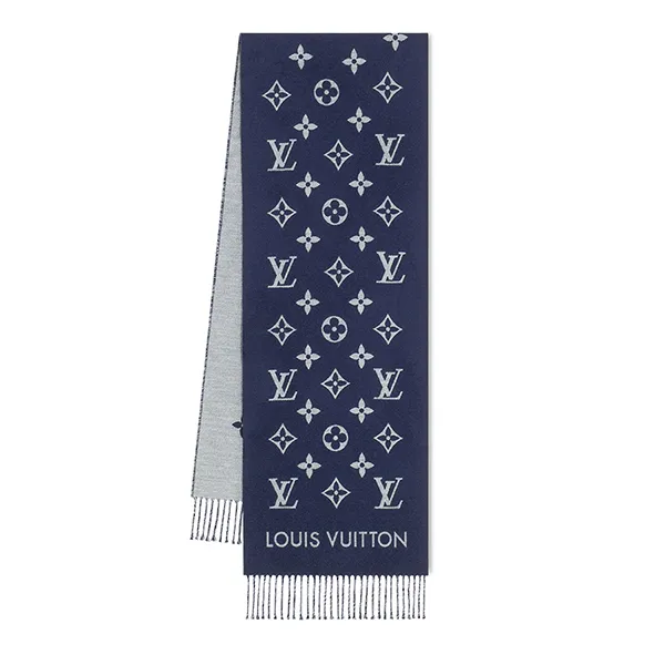 Khăn Quàng Cổ Louis Vuitton LV Scarf Màu Xanh Navy