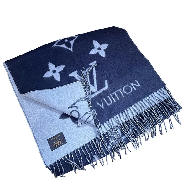 Khăn Quàng Cổ Louis Vuitton LV Scarf Màu Xanh Navy