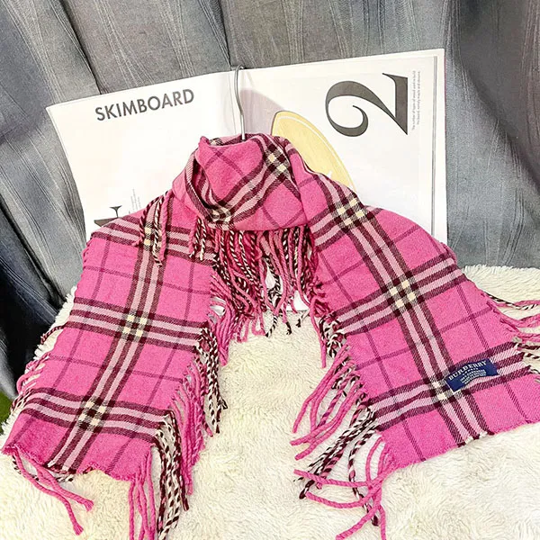 Khăn Quàng Cổ Nữ Burberry Pink Classic Check Scarf Màu Hồng - Thời trang - Vua Hàng Hiệu