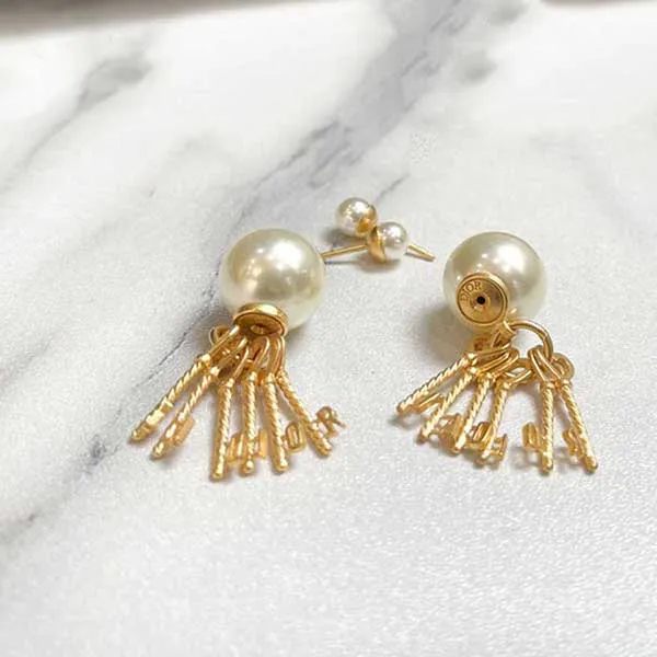 Khuyên Tai Nữ Dior Charm Khoá Trái Tim Màu Vàng - Trang sức - Vua Hàng Hiệu