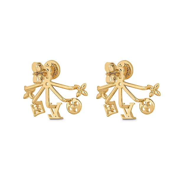 Khuyên Tai Nữ Louis Vuitton LV Cruiser Earrings M00601 Màu Vàng