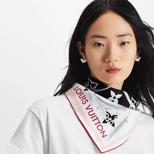 Khuyên Tai Nữ Louis Vuitton LV Floragram Earrings M00970 Màu Trắng Vàng