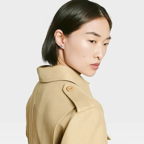 Khuyên Tai Nữ Louis Vuitton LV Louisette M00951 Màu Trắng Vàng