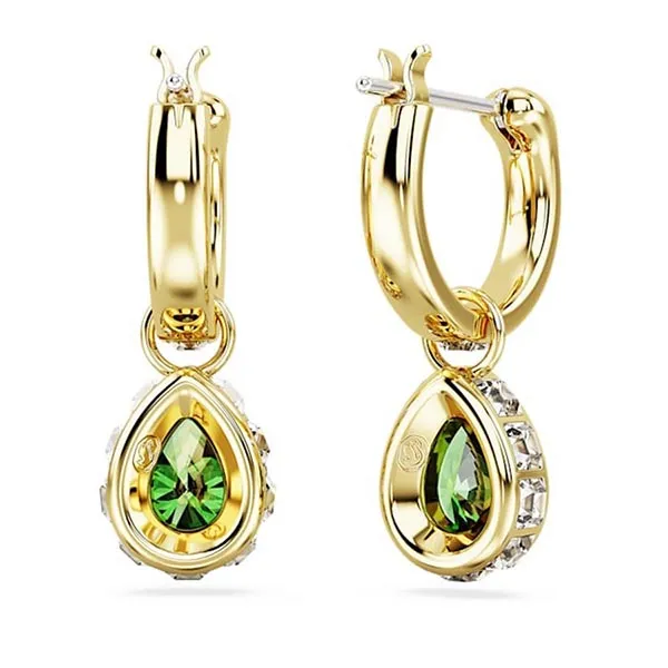 Khuyên Tai Nữ Swarovski Stilla Drop Earrings Pear Cut, Green, Gold-Tone Plated 5662922 Màu Vàng Xanh - Trang sức - Vua Hàng Hiệu