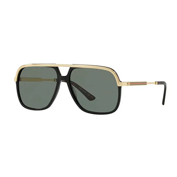 Kính Mắt Nam Gucci Sunglasses Black /Gold GG0020S Màu Xanh Vàng