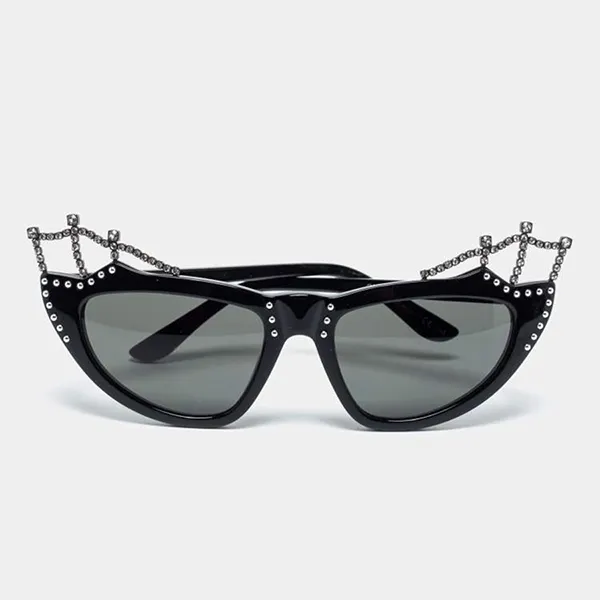 Kính Mát Yves Saint Laurent YSL Tiara Crystal Cat Eye Sunglasses SL122 Màu Đen - Kính mắt - Vua Hàng Hiệu