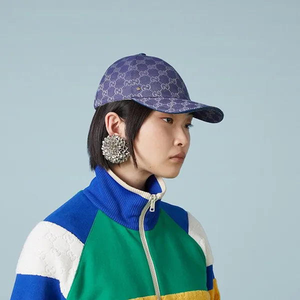 Mũ Gucci GG Canvas Baseball Hat Monogram 748475 4HG62 4468 Màu Xanh Navy - Mũ nón - Vua Hàng Hiệu