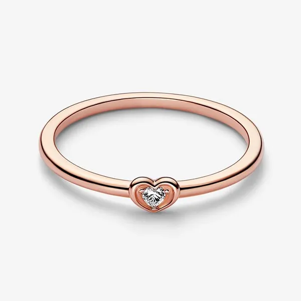 Nhẫn Nữ Pandora Radiant Heart Ring 182495C01 Màu Vàng Hồng Size 52