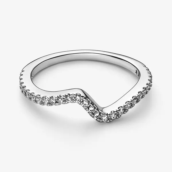 Nhẫn Nữ Pandora Sparkling Wave Ring 192539C01 Màu Bạc