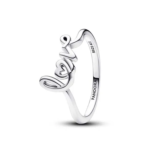 Nhẫn Pandora Handwritten Love Ring 193058C00 Màu Bạc - Trang sức - Vua Hàng Hiệu