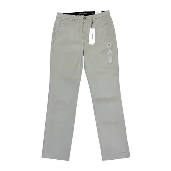 Quần Dài Nam Calvin Klein CK Slim Fit 40VP650 Màu Be Xám Size 32 - Thời trang - Vua Hàng Hiệu