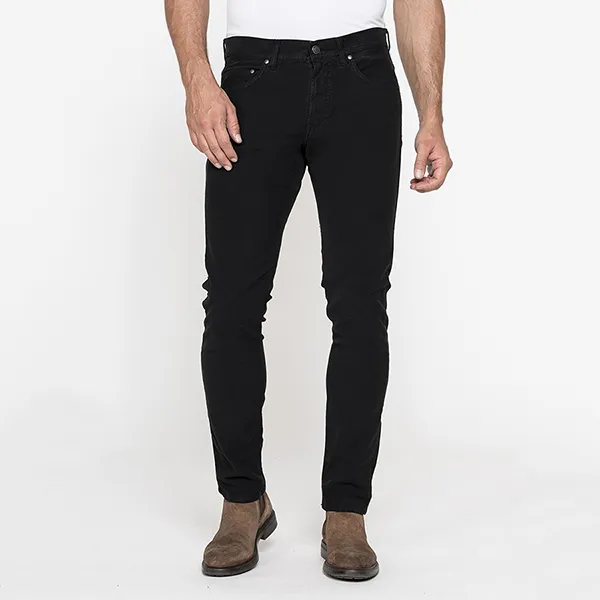 Quần Dài Nam Carrera Jeans 5 Túi Mod. 717 Slim Fit Moleskin 7179165A_899 Màu Đen Size US 33