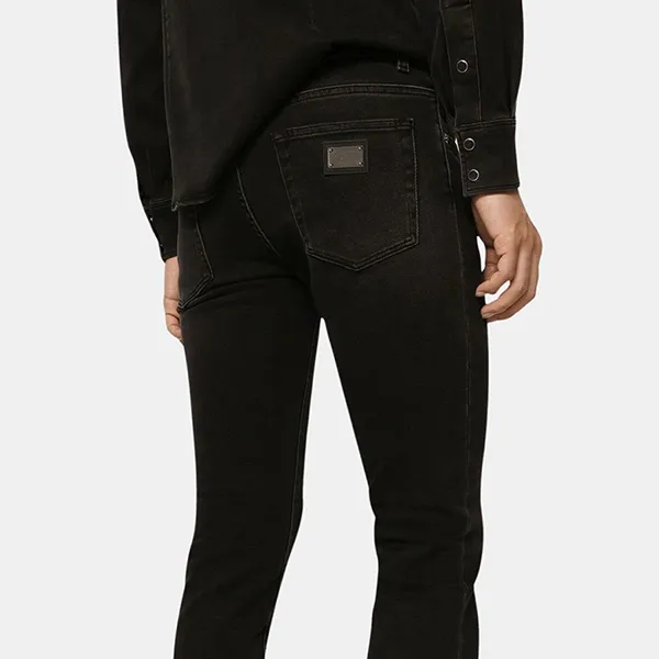 Quần Jean Nam Dolce & Gabbana D&G Dáng Skinny GY07LD G8HW4 S9001 Màu Đen Size 48