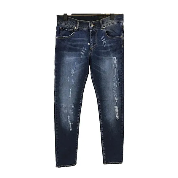 Quần Jean Nam Dolce & Gabbana D&G Skinny Tag Gold G8GV6 Màu Xanh Size 50 - Thời trang - Vua Hàng Hiệu