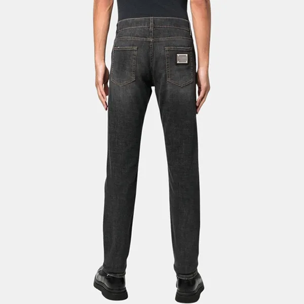 Quần Jean Nam Dolce & Gabbana D&G Slim Tag Gold GY07CD G8FQ0 Màu Xám Đậm Size 44