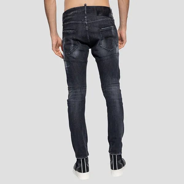 Quần Jean Nam Dsquared2 Black Ripped Wash Tidy Biker Fit S71LB1271 S30503 900 Màu Đen - Thời trang - Vua Hàng Hiệu