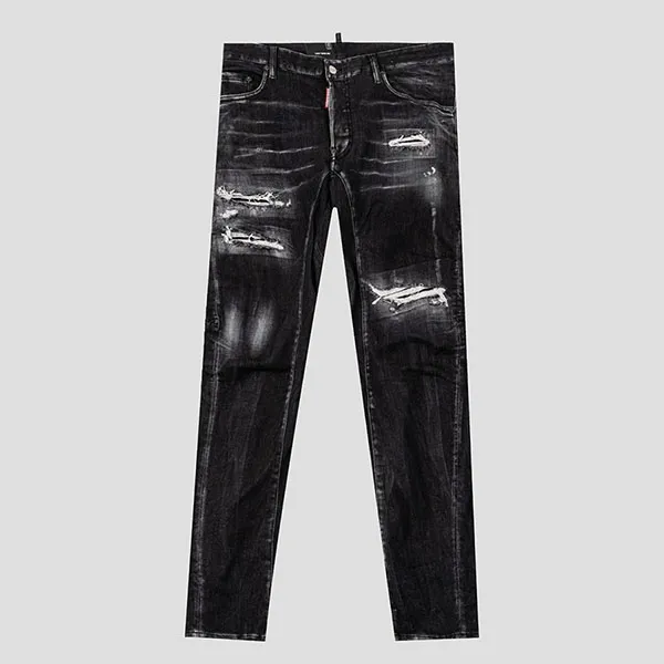 Quần Jean Nam Dsquared2 Black Ripped Wash Tidy Biker Fit S71LB1271 S30503 900 Màu Đen - Thời trang - Vua Hàng Hiệu