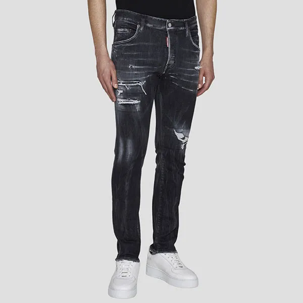 Quần Jean Nam Dsquared2 Black Wash Skater Fit S71LB1269 S30503 900 Màu Đen