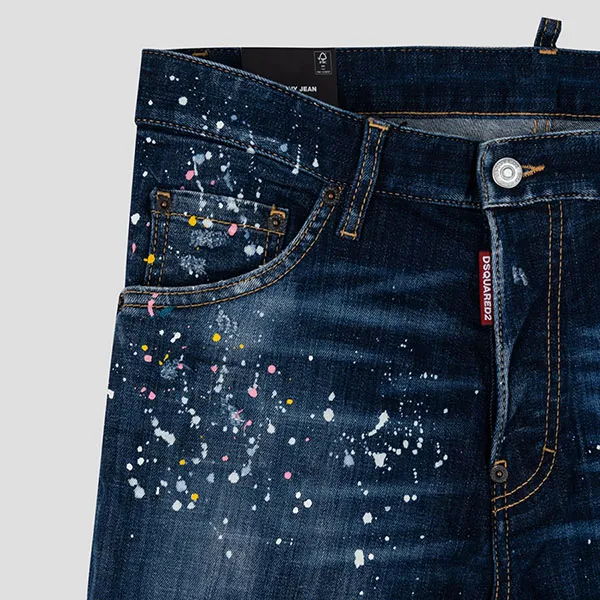 Quần Jean Nam Dsquared2 Dark Blue Spotted Wash Cool Guy Fit S74LB1341S30342470 Màu Xanh Đậm - Thời trang - Vua Hàng Hiệu