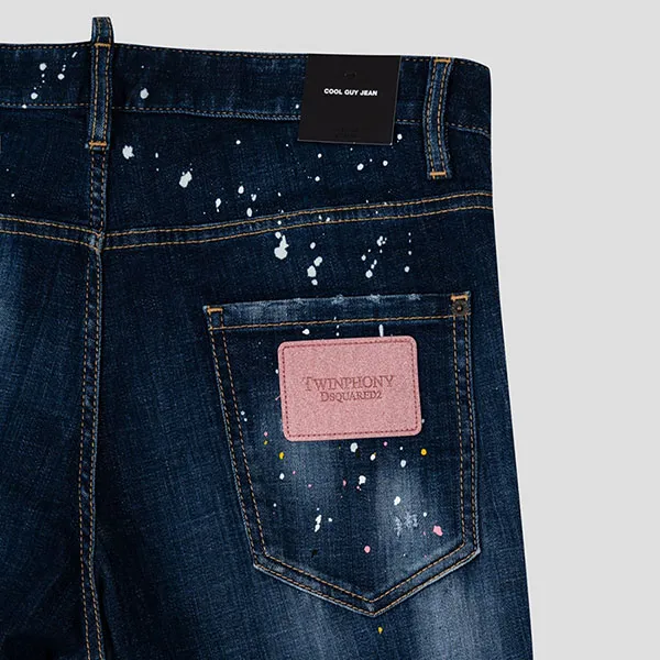 Quần Jean Nam Dsquared2 Dark Blue Spotted Wash Cool Guy Fit S74LB1341S30342470 Màu Xanh Đậm - Thời trang - Vua Hàng Hiệu