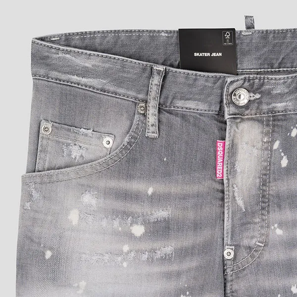 Quần Jean Nam Dsquared2 Grey Denim Wash Skater Fit S71LB1053 S30260 Màu Xám - Thời trang - Vua Hàng Hiệu