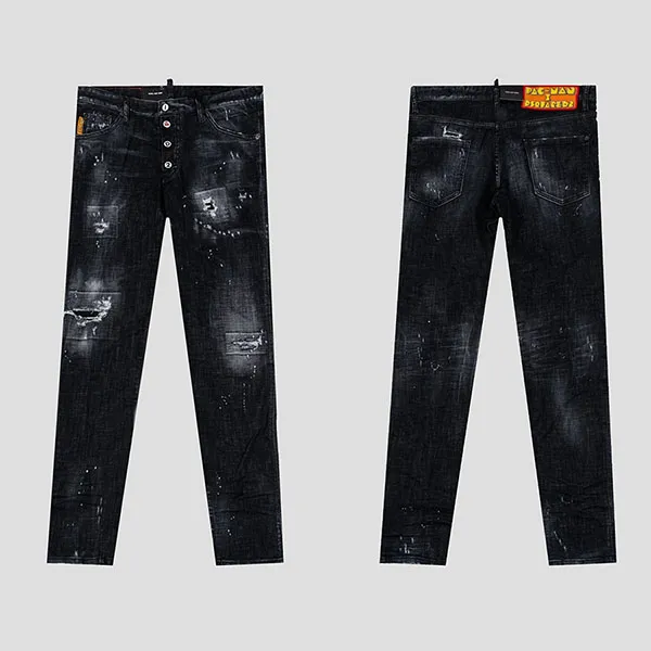 Quần Jean Nam Dsquared2 Pac Man Grey Wash Skater Fit S71LB1333 S30357 Màu Đen Xám