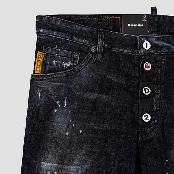 Quần Jean Nam Dsquared2 Pac Man Grey Wash Skater Fit S71LB1333 S30357 Màu Đen Xám