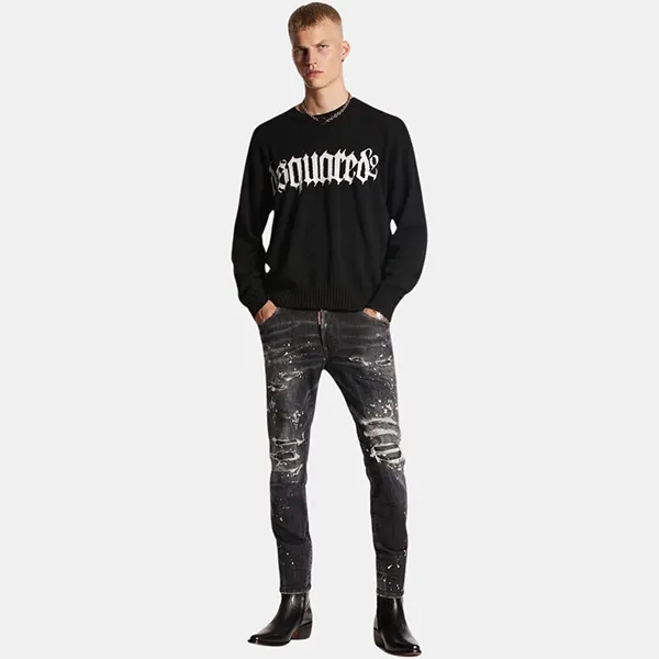 Quần Jean Nam Dsquared2 Wash Skater Tag DSQ S74LB1430S30503900 Màu Đen Size 44 - Thời trang - Vua Hàng Hiệu