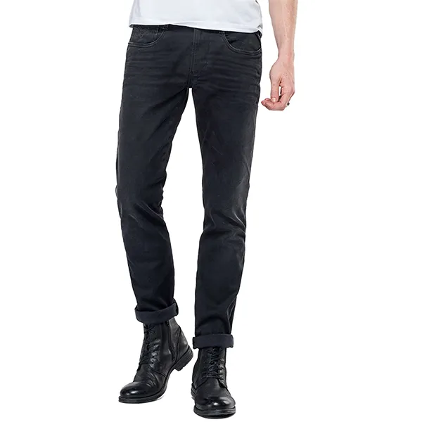 Quần Jean Nam Replay Slim Fit Hyperflex Anbass Jeans Clouds M914 Màu Đen Size 31