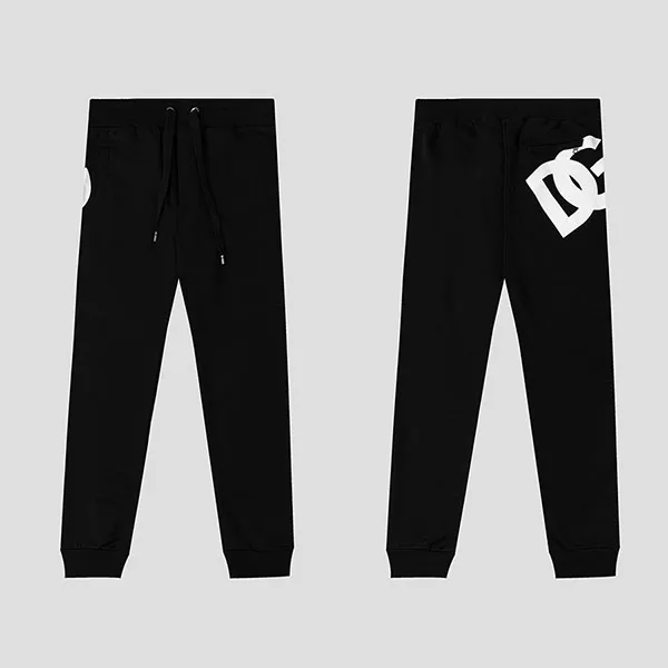 Quần Jogger Nam Dolce & Gabbana D&G Black With DG Logo Printed GVUYAT FU7DU N0000 Màu Đen Size 46