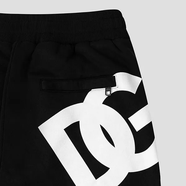 Quần Jogger Nam Dolce & Gabbana D&G Black With DG Logo Printed GVUYAT FU7DU N0000 Màu Đen Size 46