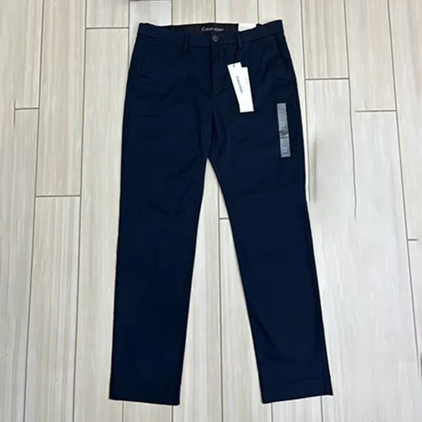 Quần Kaki Nam Calvin Klein CK Solid Slim Fit Trousers Casual 40VP650 Màu Xanh Navy Size 32 - Thời trang - Vua Hàng Hiệu